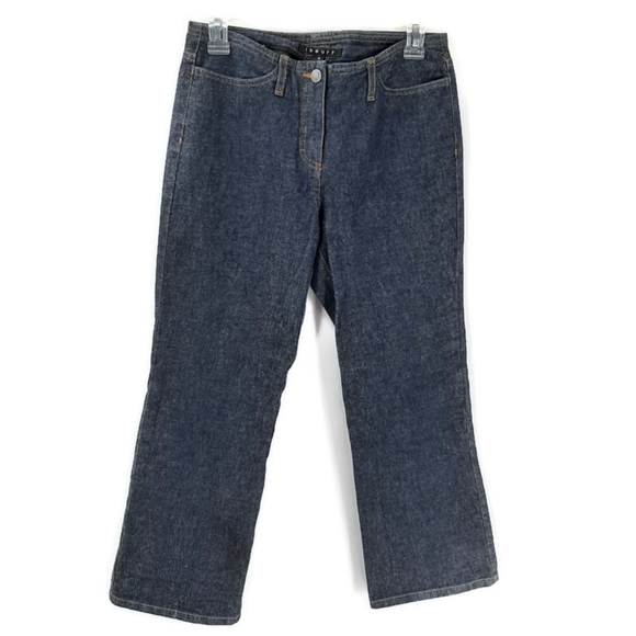 Theory cropped denim straight-leg capri's … - Picture 1 of 8